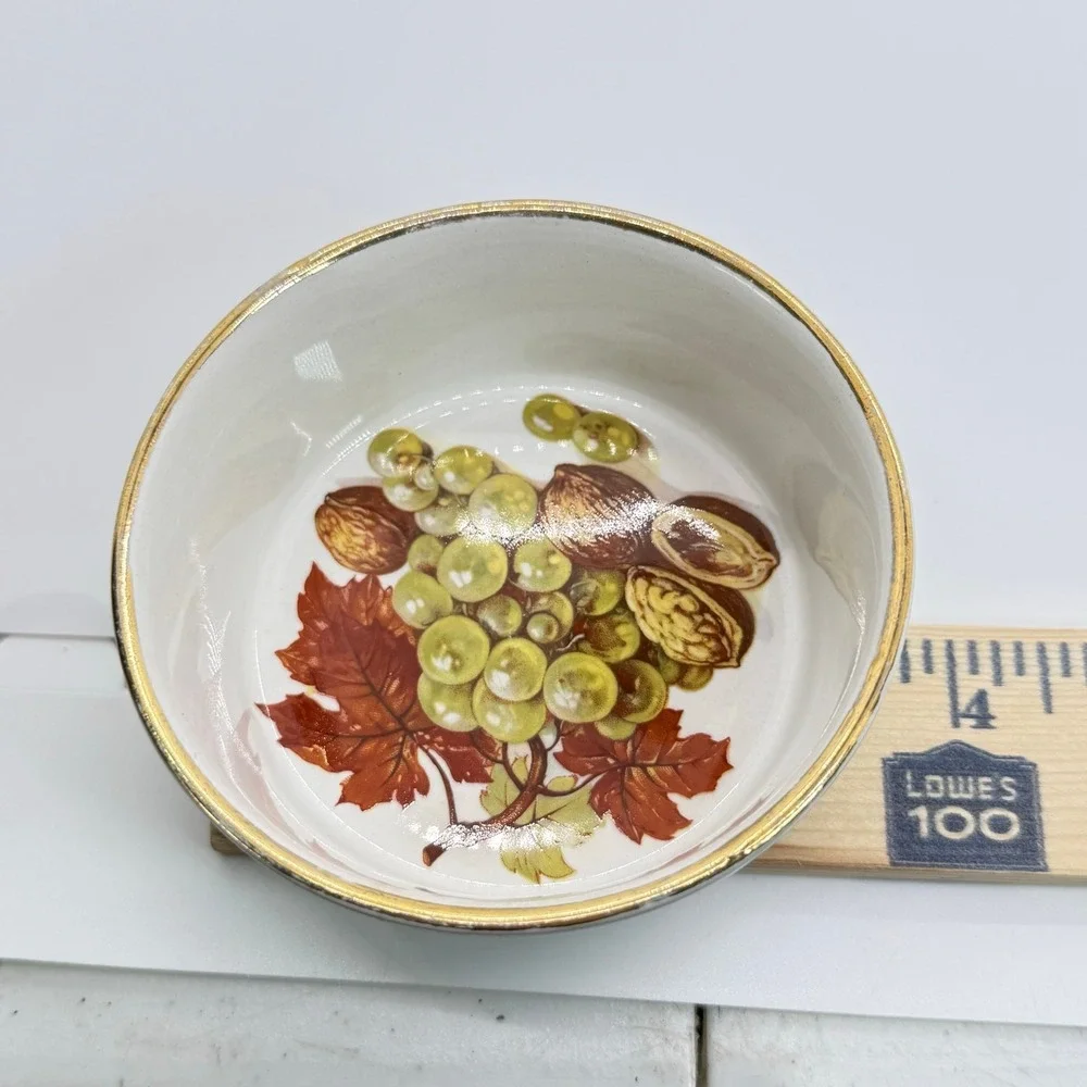 VTG Dartmouth Pottery England Grape Walnut Ramekin‎ Elsenham Quality Foods Bowl